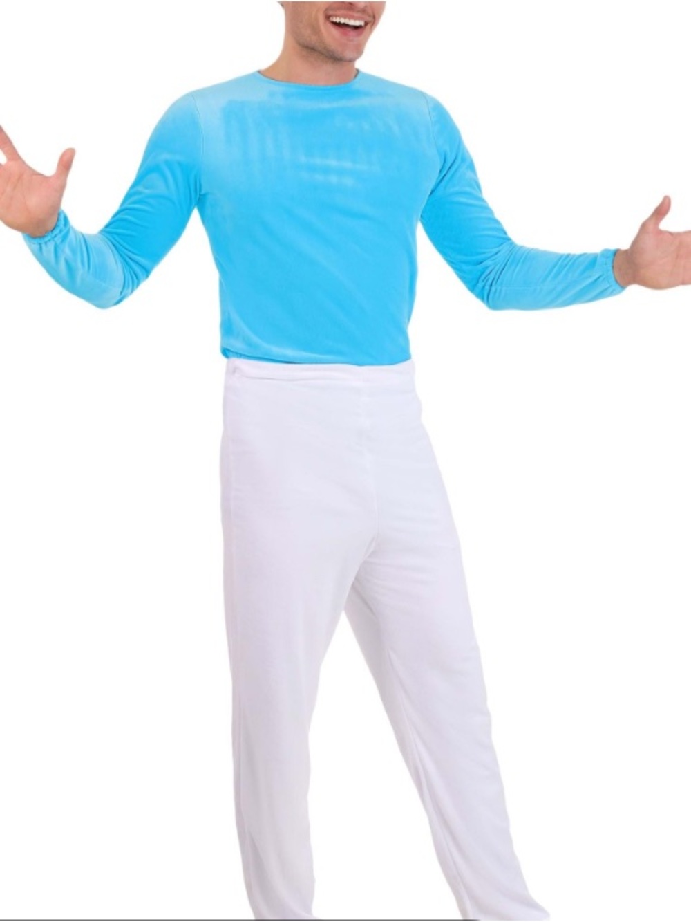SMURFS COSPLAY TOP OS ADULT DRESS UP Halloween Costume Unisex